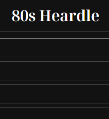heardle 80s